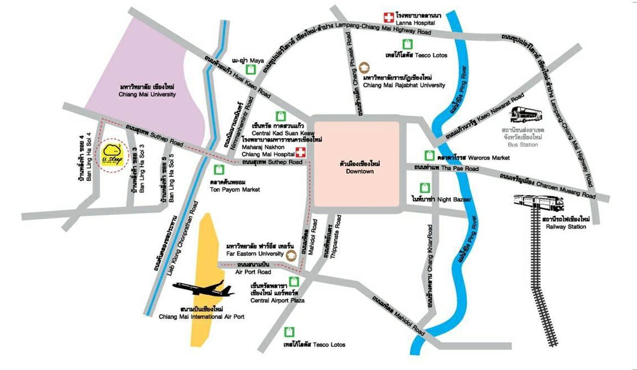 U Sleep Chiangmai Hotell Chiang Mai Exteriör bild